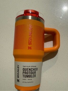 Stanley Orange Quencher ProTour Tumbler with Red Lid
